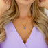 Silver pendant "Crystal Drop (Tanzanite)" with Preciosa™ crystals